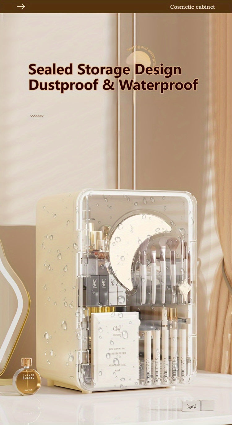 Moon Pattern Makeup Organizer and Storage Cosmetics Skincare Organizers with Lid and Drawers Cosmetic Display Cases Girls Gifts