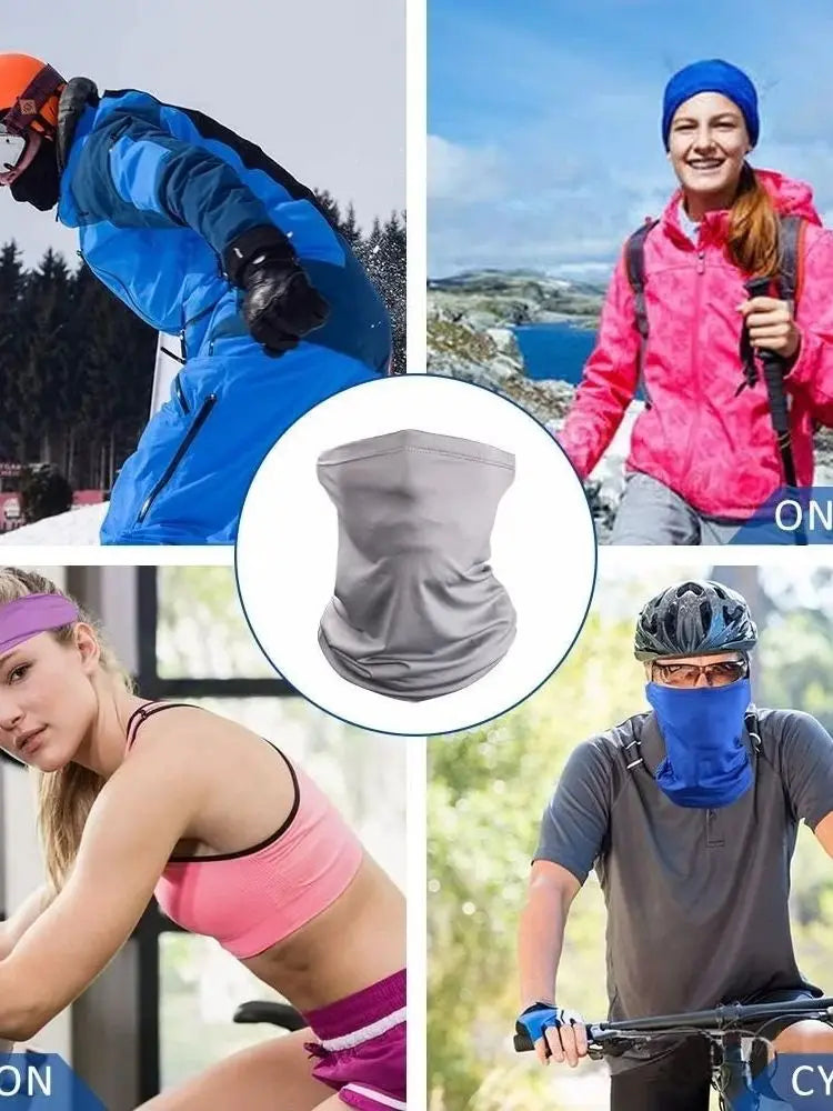 Cycling Face Mask Absorb Sweat Breathable Fishing Training Sport UV Face Scarf Neck Gaiter Summer Face Bandana Ice Silk Men Wome