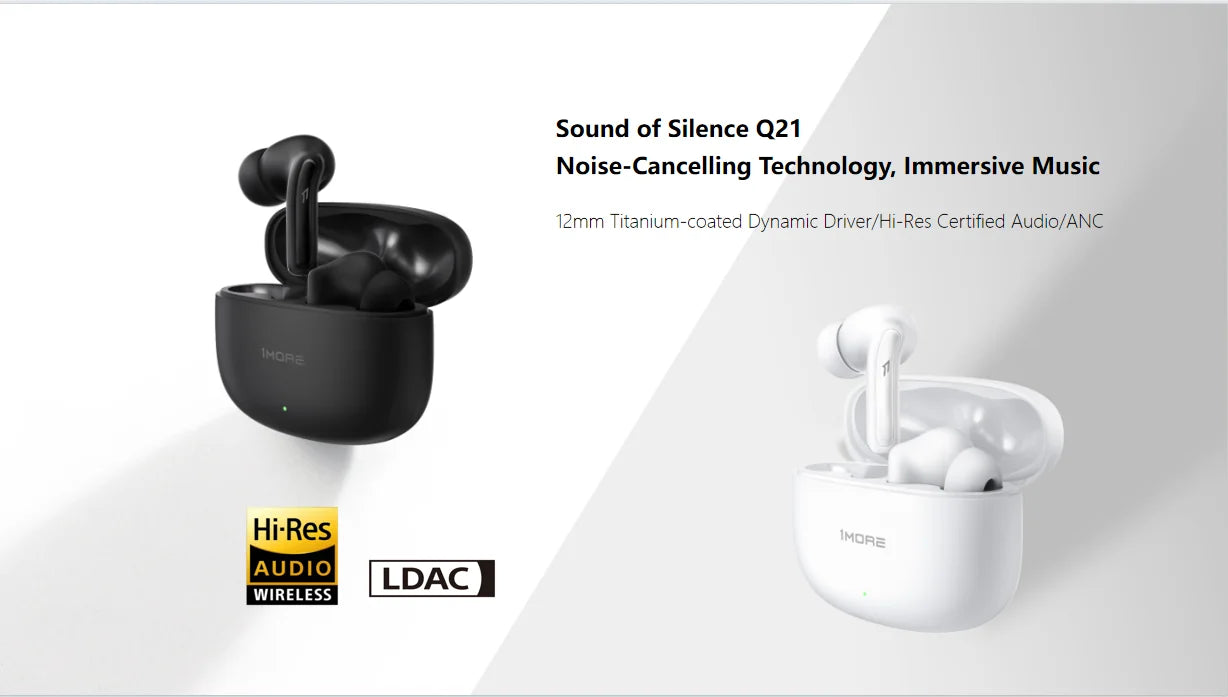 1MORE Q21 Wireless Ear buds TWS Active Noise Cancelling flash-sale Bluetooth Headset headphones penetration