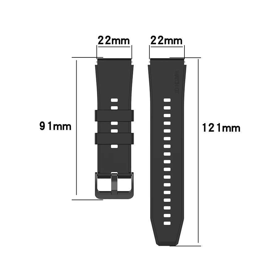 22mm Silicone Strap for Huawei Watch GT 2 Pro GT3 46MM Replaceable Wrist Bracelet Watchbands for Huami Amazfit GTR 3 Pro correa