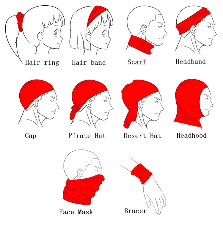 Cycling Face Mask Headwear Halloween Skull Wrap Scarf Warm Washable Headband Breathable Running Bandana Outdoor Sports Equipment