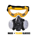 New Dust Mask Dust-proof Respirator Dual Cotton Filter Reusable Half Face Mask For Carpenter Builder Polishing Safety Glasses