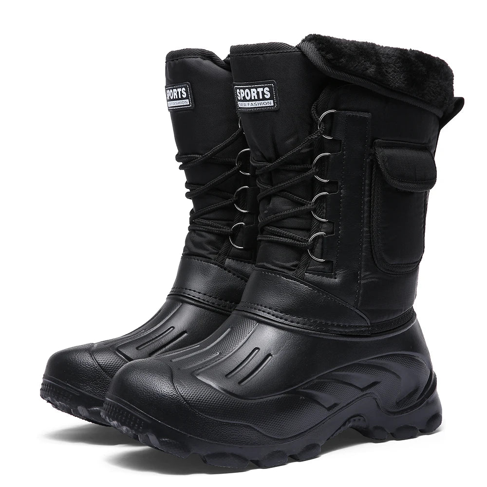 Men Winter Boots Warm Waterproof Sneakers 2025 Outdoor Activities Fishing Snow Work Boots Male Footwear Men Shoes Fishing Boots