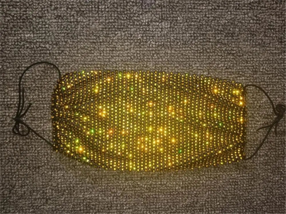2026 Trendy Reticulated Rhinestone Face Mask for Female Vintage Bling Crystal Mouth Mask Popular Jewelry Gift