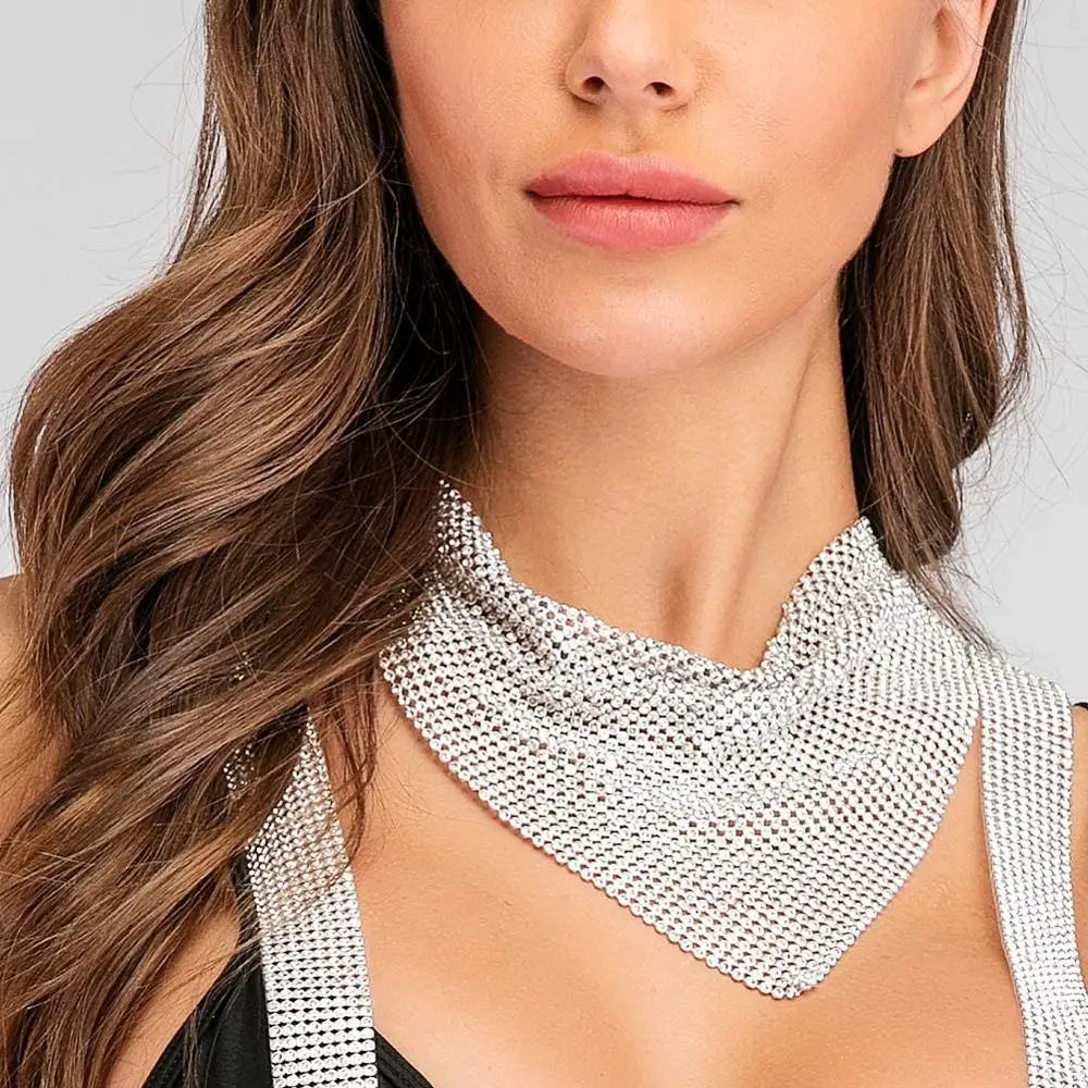 2026 Trendy Reticulated Rhinestone Face Mask for Female Vintage Bling Crystal Mouth Mask Popular Jewelry Gift