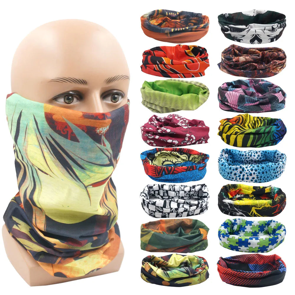 Cycling Face Mask Headwear Halloween Skull Wrap Scarf Warm Washable Headband Breathable Running Bandana Outdoor Sports Equipment