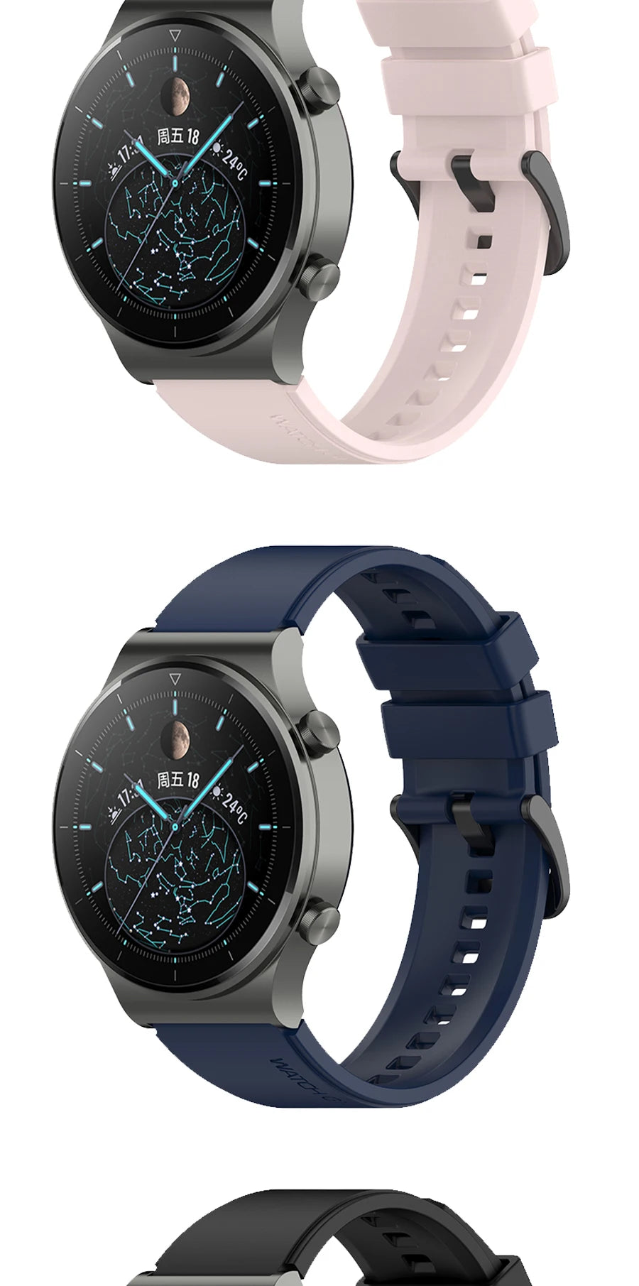 22mm Silicone Strap for Huawei Watch GT 2 Pro GT3 46MM Replaceable Wrist Bracelet Watchbands for Huami Amazfit GTR 3 Pro correa