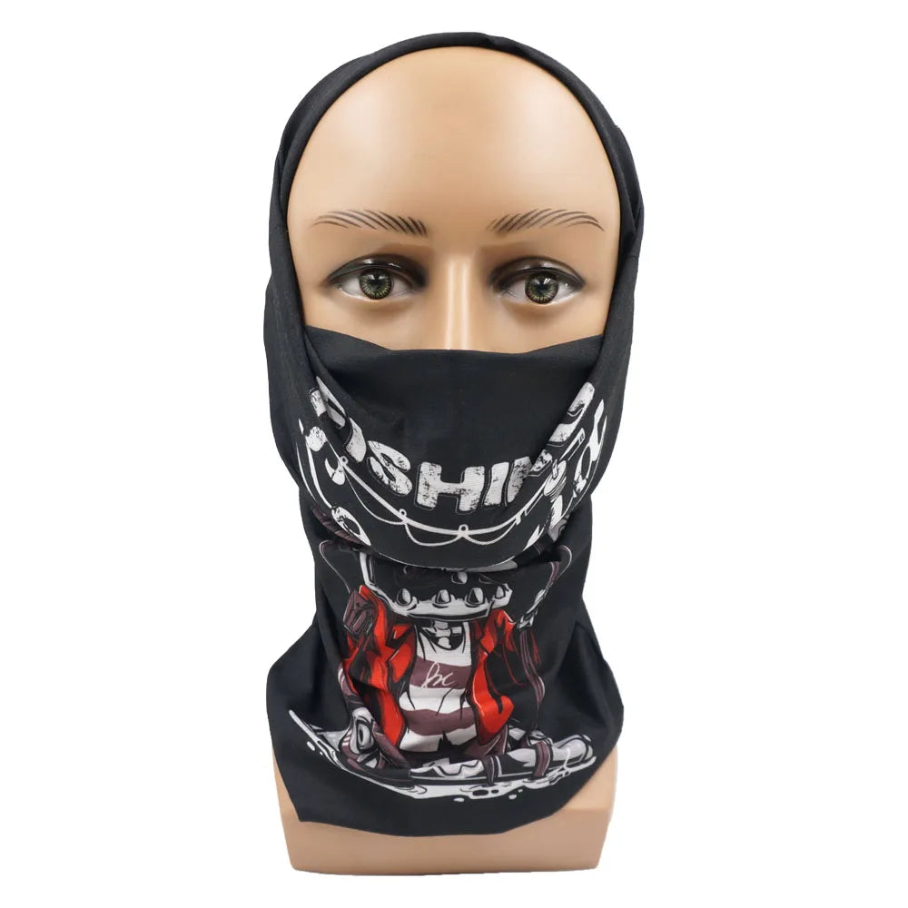 Cycling Face Mask Headwear Halloween Skull Wrap Scarf Warm Washable Headband Breathable Running Bandana Outdoor Sports Equipment