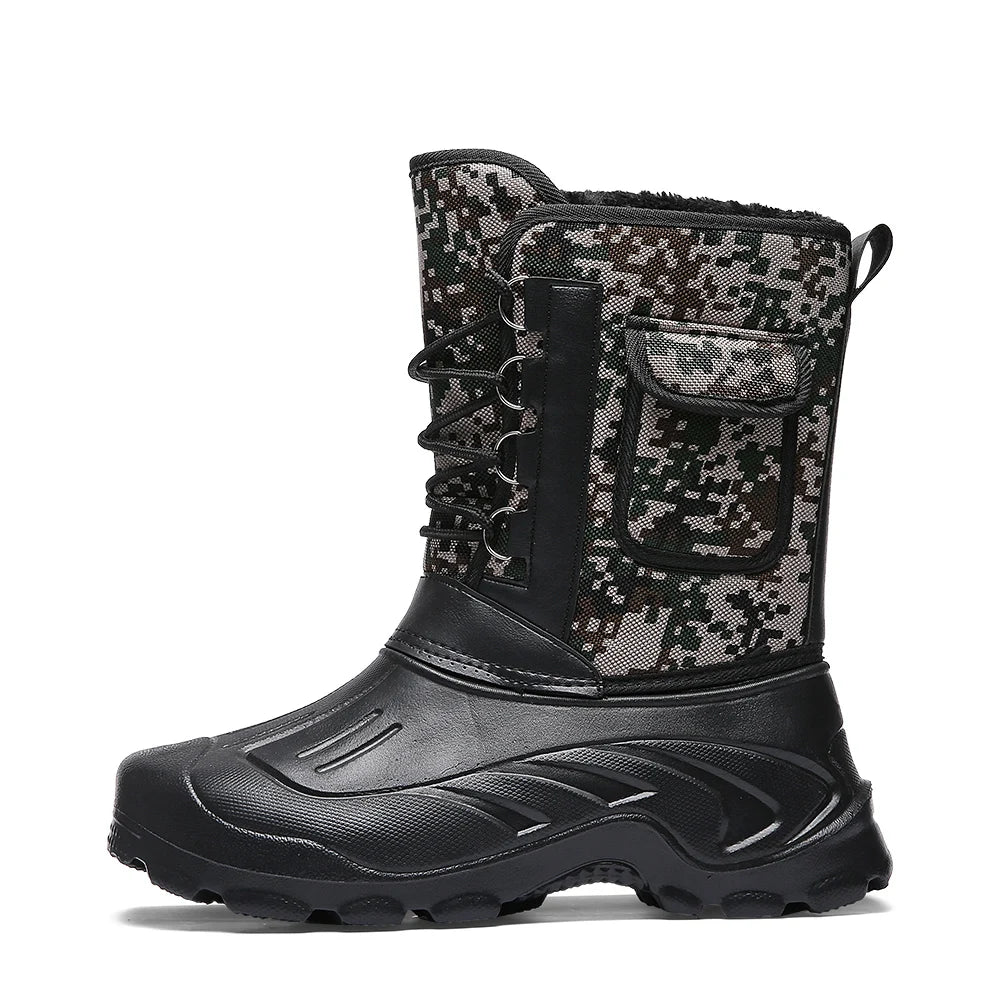 Men Winter Boots Warm Waterproof Sneakers 2025 Outdoor Activities Fishing Snow Work Boots Male Footwear Men Shoes Fishing Boots