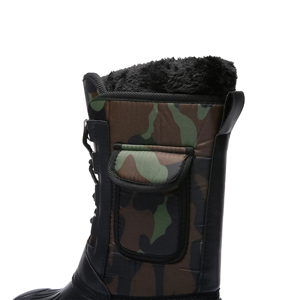 Men Winter Boots Warm Waterproof Sneakers 2025 Outdoor Activities Fishing Snow Work Boots Male Footwear Men Shoes Fishing Boots