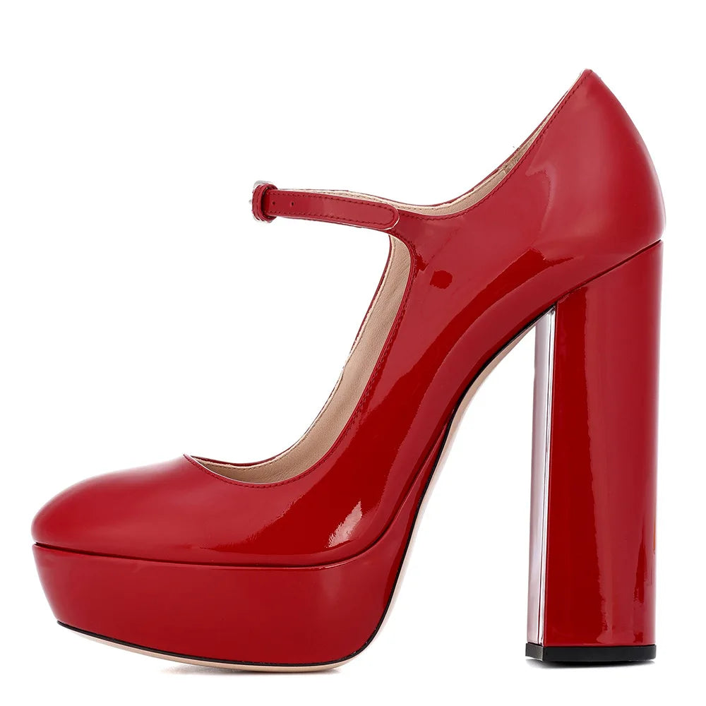 【Measure your feet length before order】Luxury Women High Heel Platform Pumps Mary Janes Evening Dress Plus Size Shoe 10-CHC-11