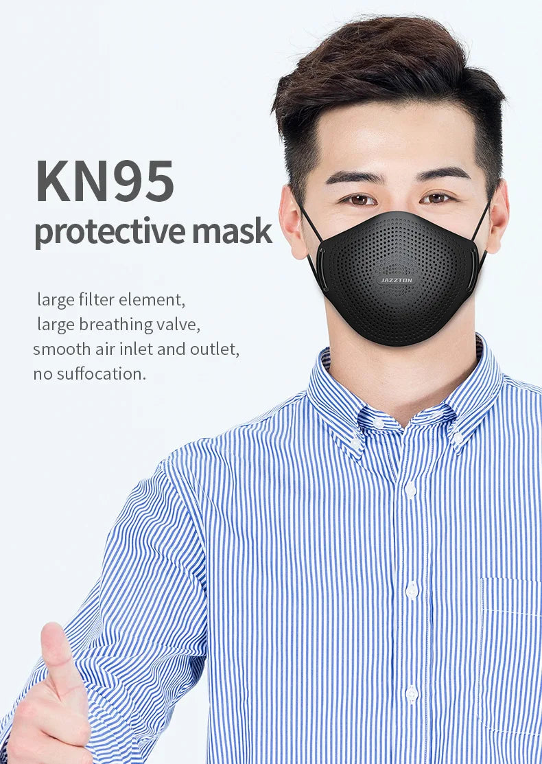 KN95 Face Mask With Breathing Valve Dust Masks With Valved Face Mask Face Equivalent to FFP2 close to FFP3 PM046