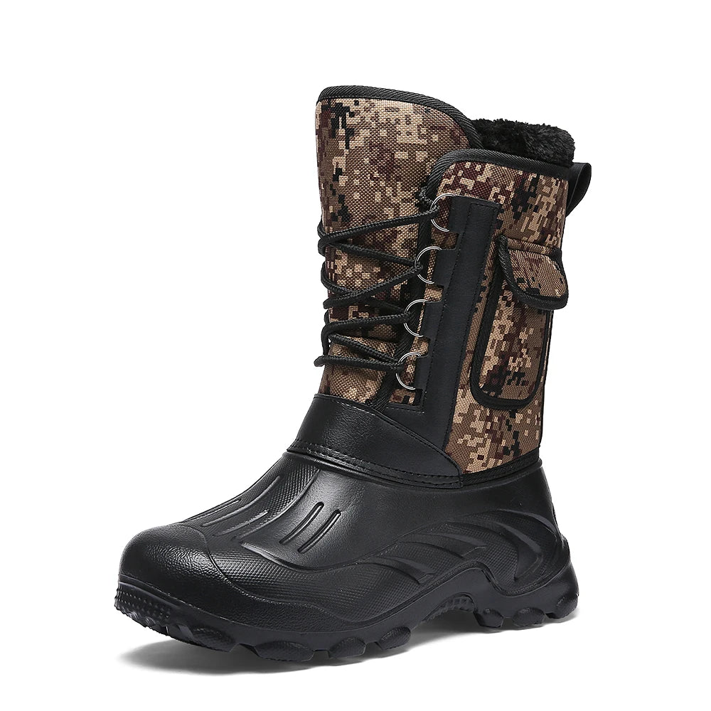 Men Winter Boots Warm Waterproof Sneakers 2025 Outdoor Activities Fishing Snow Work Boots Male Footwear Men Shoes Fishing Boots
