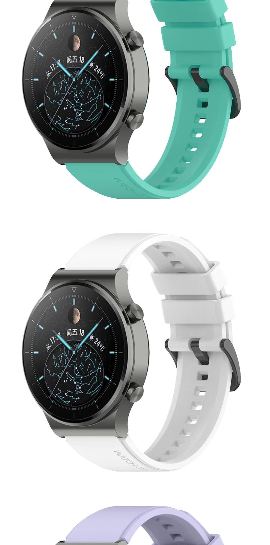 22mm Silicone Strap for Huawei Watch GT 2 Pro GT3 46MM Replaceable Wrist Bracelet Watchbands for Huami Amazfit GTR 3 Pro correa