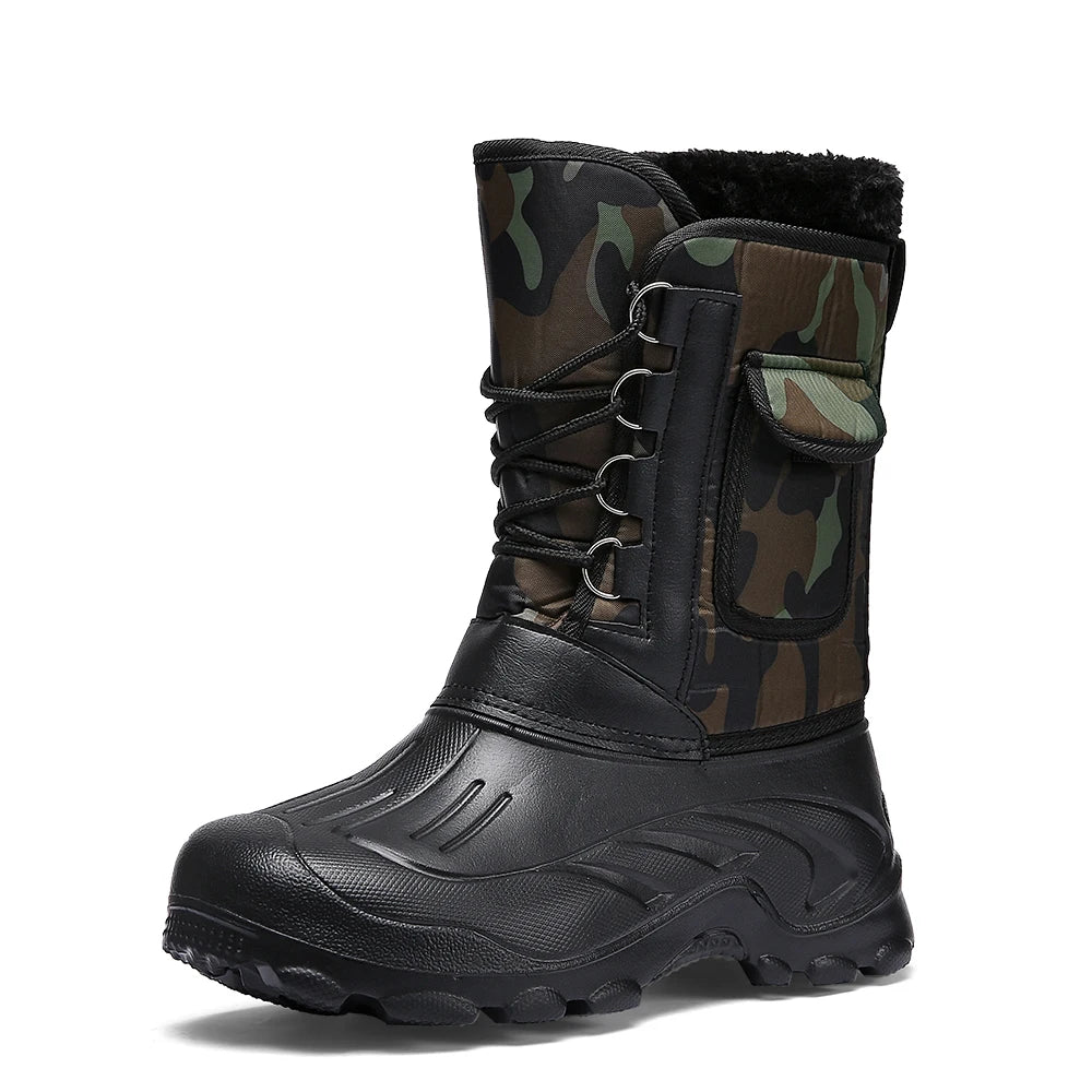 Men Winter Boots Warm Waterproof Sneakers 2025 Outdoor Activities Fishing Snow Work Boots Male Footwear Men Shoes Fishing Boots