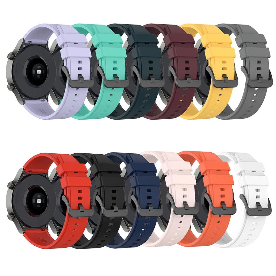 22mm Silicone Strap for Huawei Watch GT 2 Pro GT3 46MM Replaceable Wrist Bracelet Watchbands for Huami Amazfit GTR 3 Pro correa