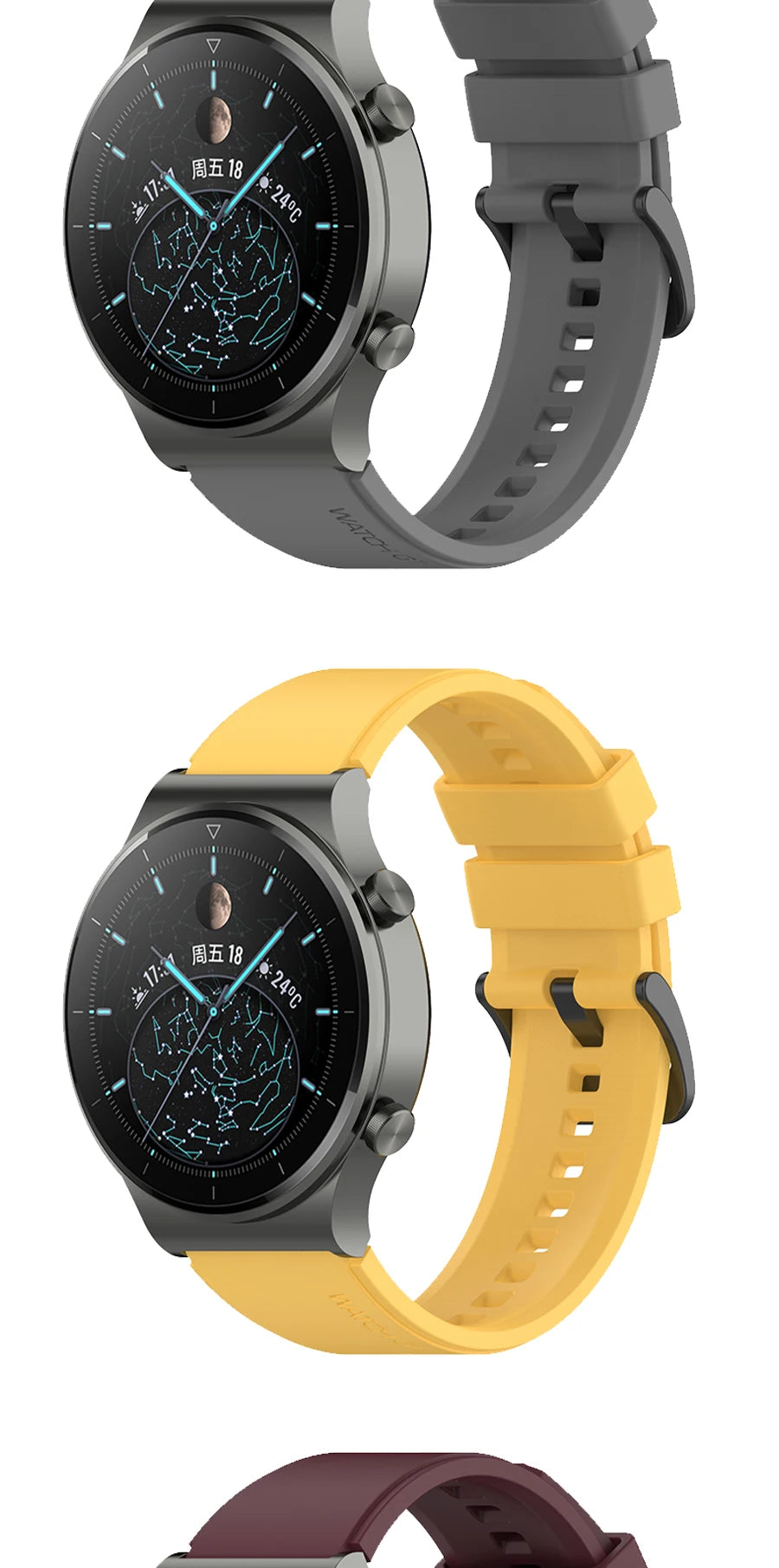 22mm Silicone Strap for Huawei Watch GT 2 Pro GT3 46MM Replaceable Wrist Bracelet Watchbands for Huami Amazfit GTR 3 Pro correa