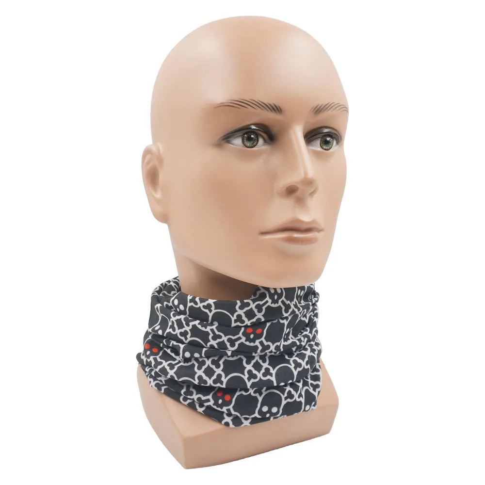 Cycling Face Mask Headwear Halloween Skull Wrap Scarf Warm Washable Headband Breathable Running Bandana Outdoor Sports Equipment