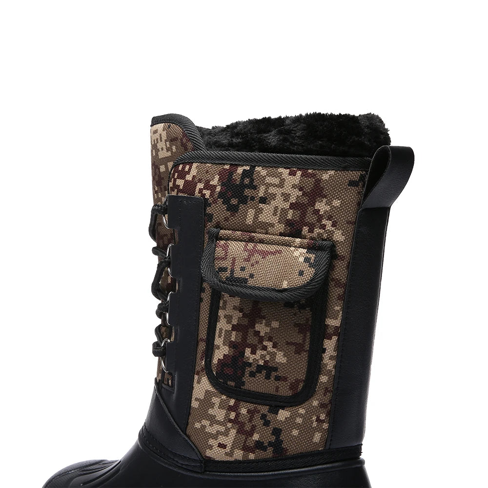 Men Winter Boots Warm Waterproof Sneakers 2025 Outdoor Activities Fishing Snow Work Boots Male Footwear Men Shoes Fishing Boots