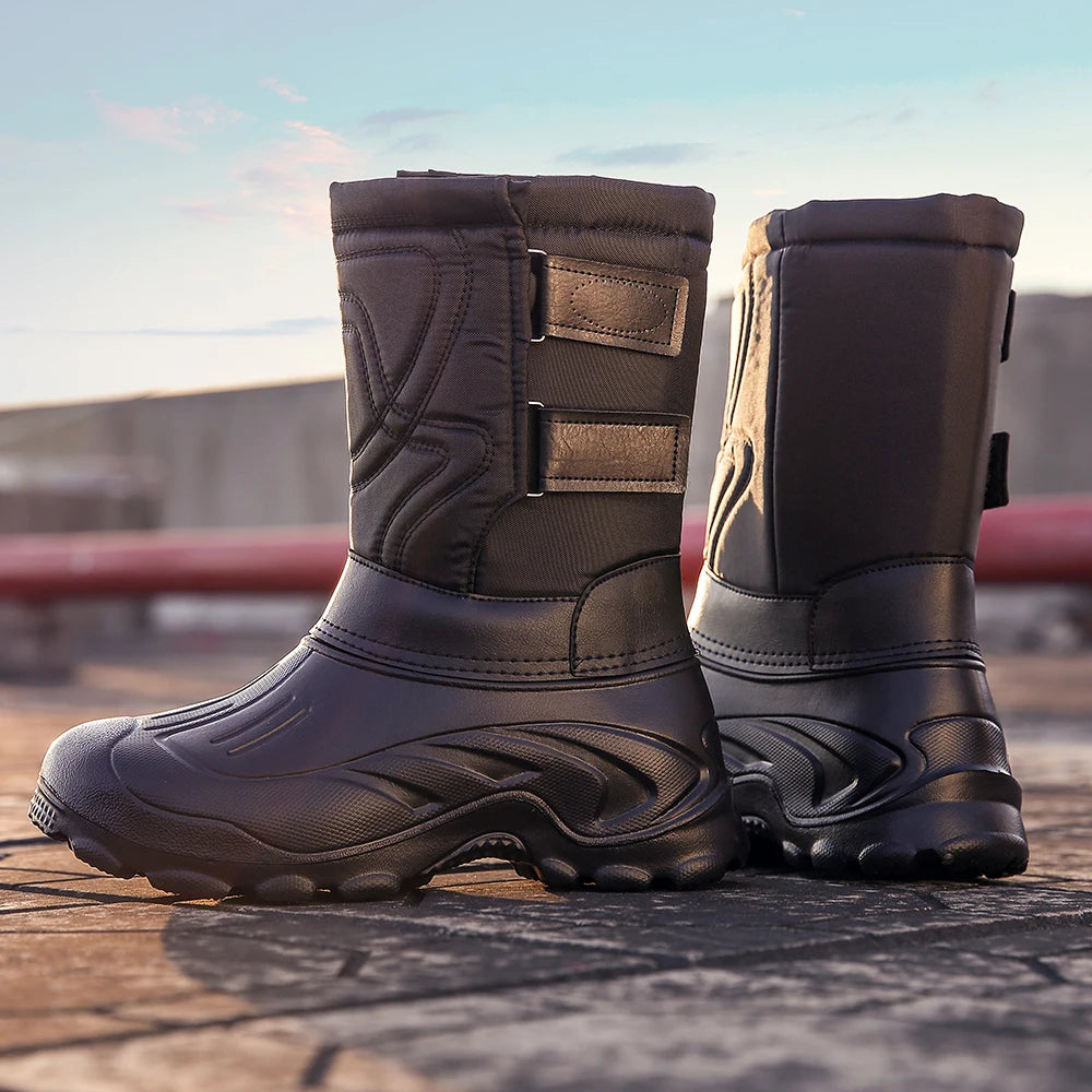 Men Winter Boots Warm Waterproof Sneakers 2025 Outdoor Activities Fishing Snow Work Boots Male Footwear Men Shoes Fishing Boots