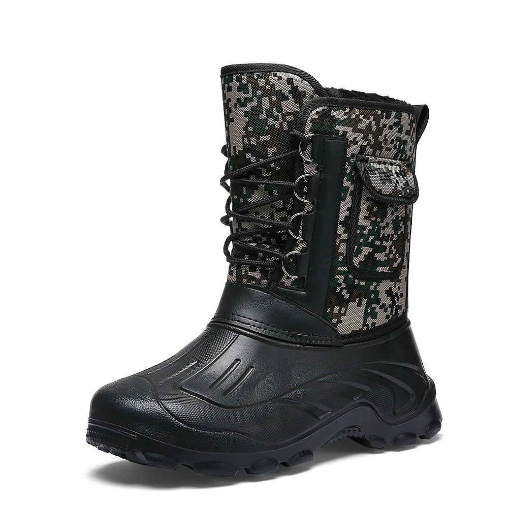 Men Winter Boots Warm Waterproof Sneakers 2025 Outdoor Activities Fishing Snow Work Boots Male Footwear Men Shoes Fishing Boots