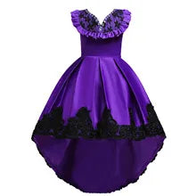 Baby Girls Princess Dress And Hairband 2Pcs Elegant Bow Toddler Girl 1 Years Birthday Party Lace Ball Gown Vestidos Kids Dresses