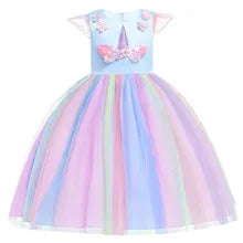 Baby Girls Princess Dress And Hairband 2Pcs Elegant Bow Toddler Girl 1 Years Birthday Party Lace Ball Gown Vestidos Kids Dresses