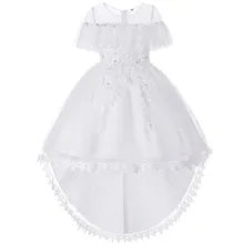 Baby Girls Princess Dress And Hairband 2Pcs Elegant Bow Toddler Girl 1 Years Birthday Party Lace Ball Gown Vestidos Kids Dresses