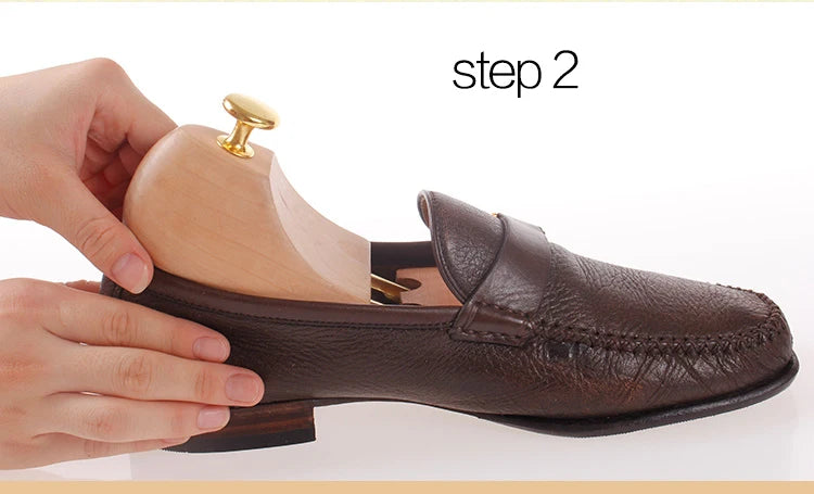 1 Pair High Quality Twin Tube Red Cedar Wood Adjustable Shoe Shaper Men's and Women's Shoe Tree Stretcher Keeper Anti-wrinkle