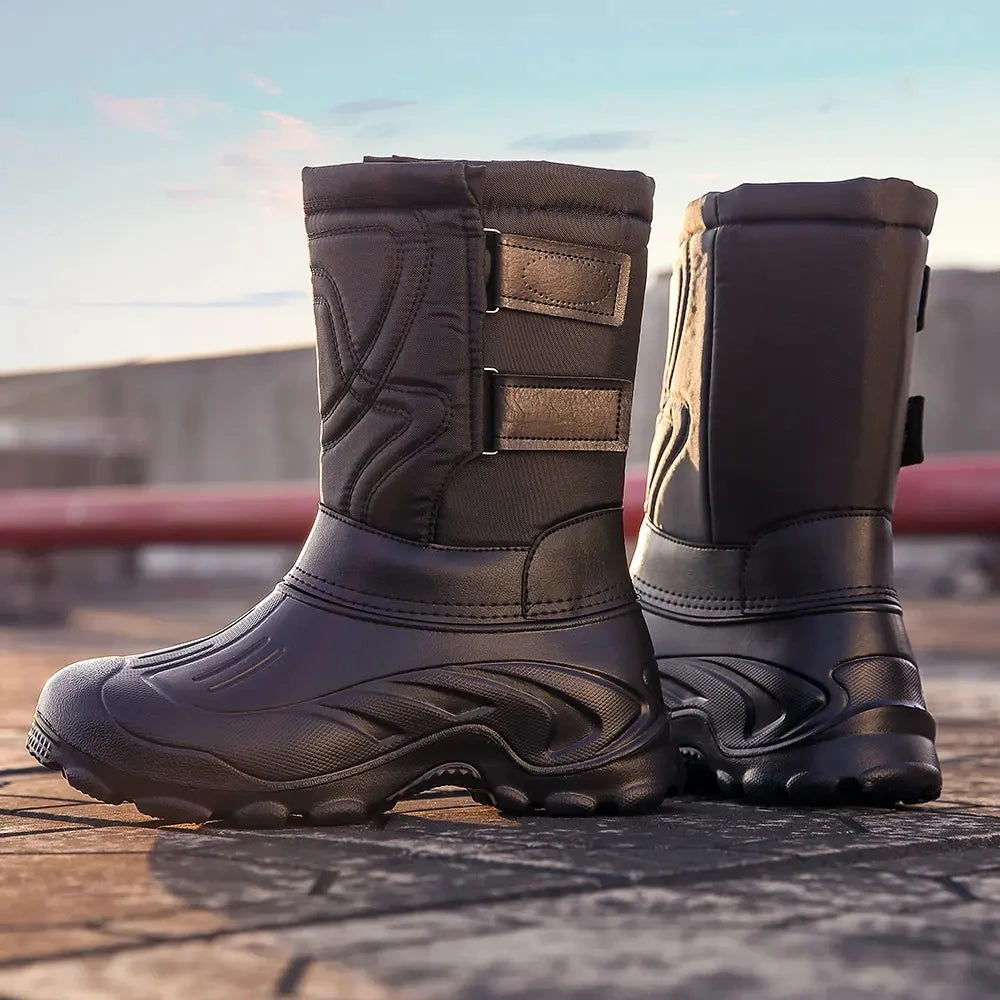 Men Winter Boots Warm Waterproof Sneakers 2025 Outdoor Activities Fishing Snow Work Boots Male Footwear Men Shoes Fishing Boots