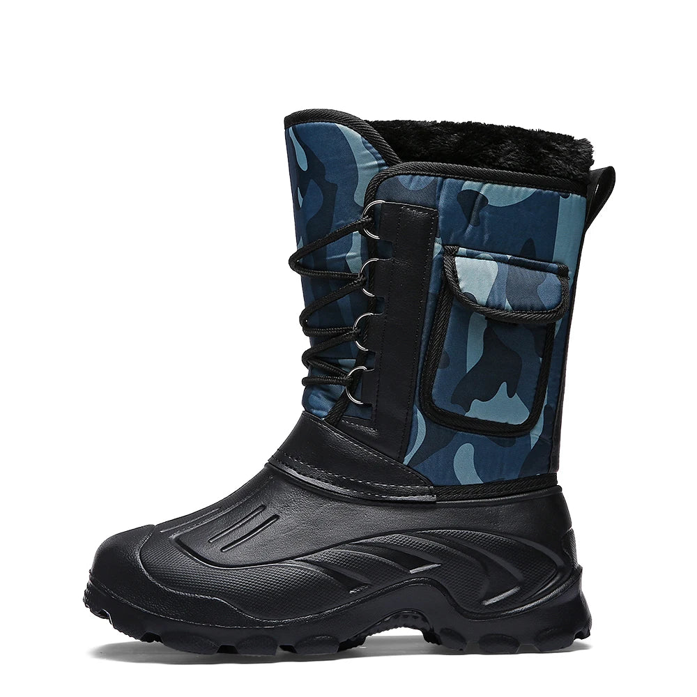 Men Winter Boots Warm Waterproof Sneakers 2025 Outdoor Activities Fishing Snow Work Boots Male Footwear Men Shoes Fishing Boots