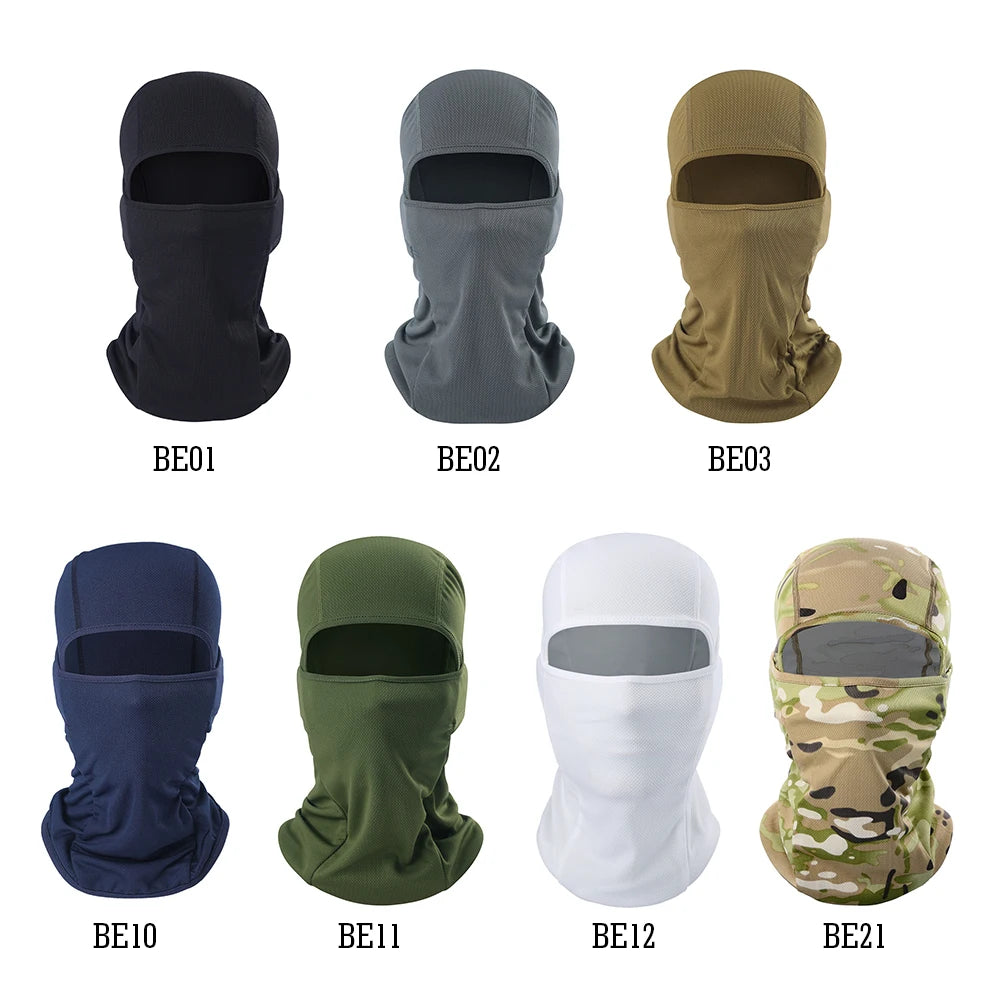 3PCS Breathable Balaclava Hoodie Quick-drying Cap Outdoor Sport Full Face Mask Hiking Camping Fishing Cycling Beanies Hat Summer