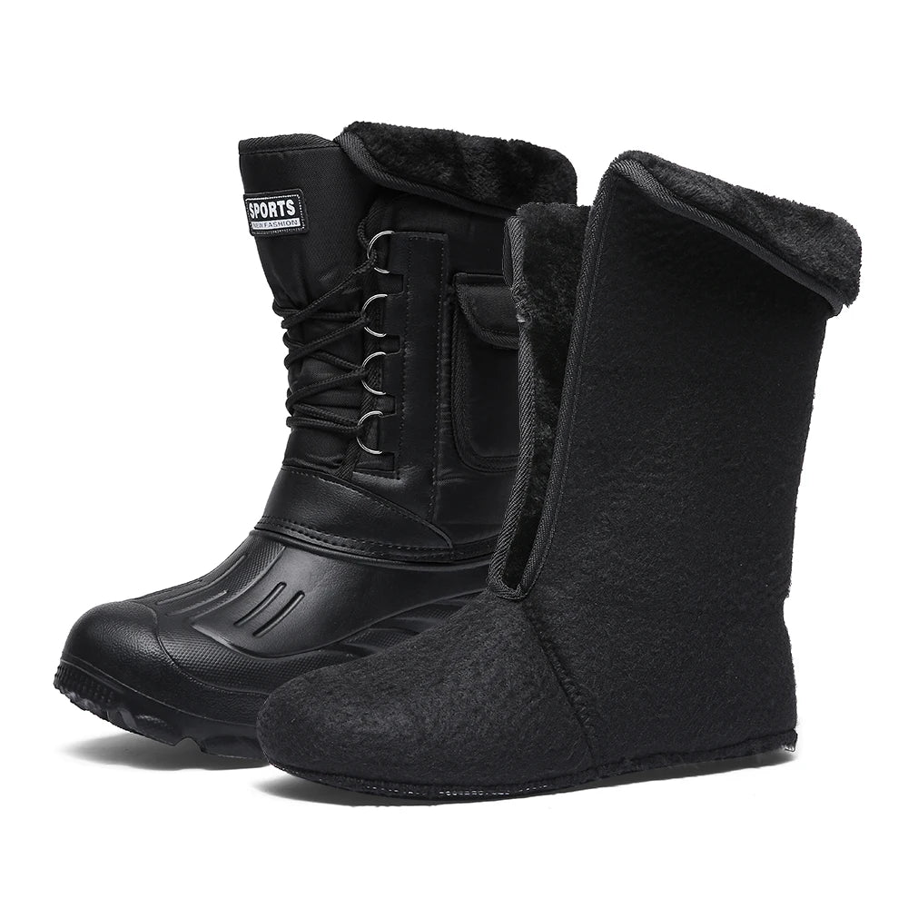 Men Winter Boots Warm Waterproof Sneakers 2025 Outdoor Activities Fishing Snow Work Boots Male Footwear Men Shoes Fishing Boots