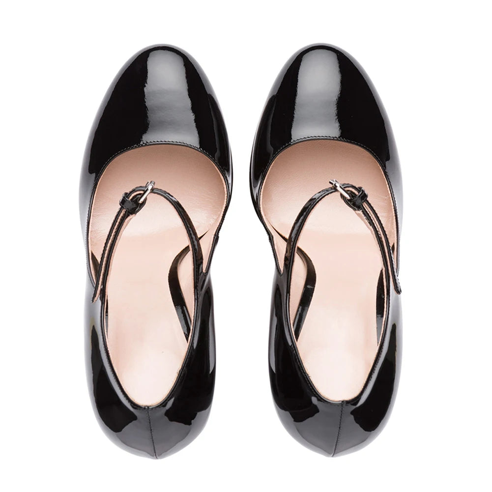 【Measure your feet length before order】Luxury Women High Heel Platform Pumps Mary Janes Evening Dress Plus Size Shoe 10-CHC-11