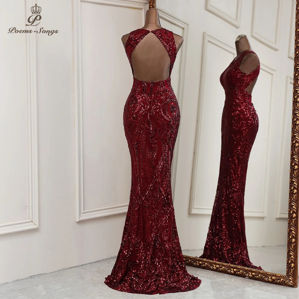 New evening dresses long formal dress women elegant mermaid vestidos de fiesta  elegant backless evening gowns