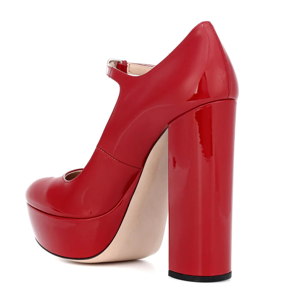 【Measure your feet length before order】Luxury Women High Heel Platform Pumps Mary Janes Evening Dress Plus Size Shoe 10-CHC-11