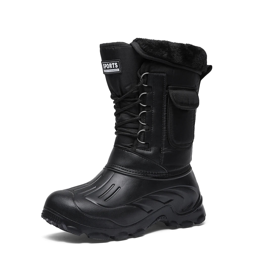 Men Winter Boots Warm Waterproof Sneakers 2025 Outdoor Activities Fishing Snow Work Boots Male Footwear Men Shoes Fishing Boots