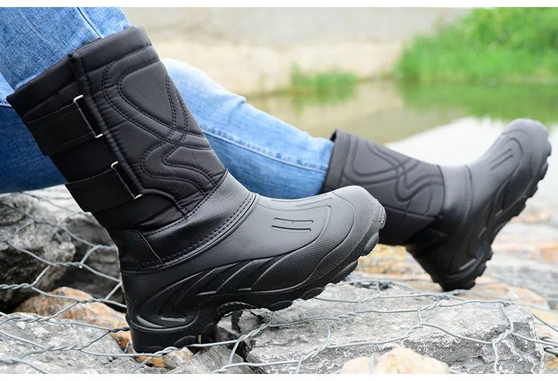 Men Winter Boots Warm Waterproof Sneakers 2025 Outdoor Activities Fishing Snow Work Boots Male Footwear Men Shoes Fishing Boots