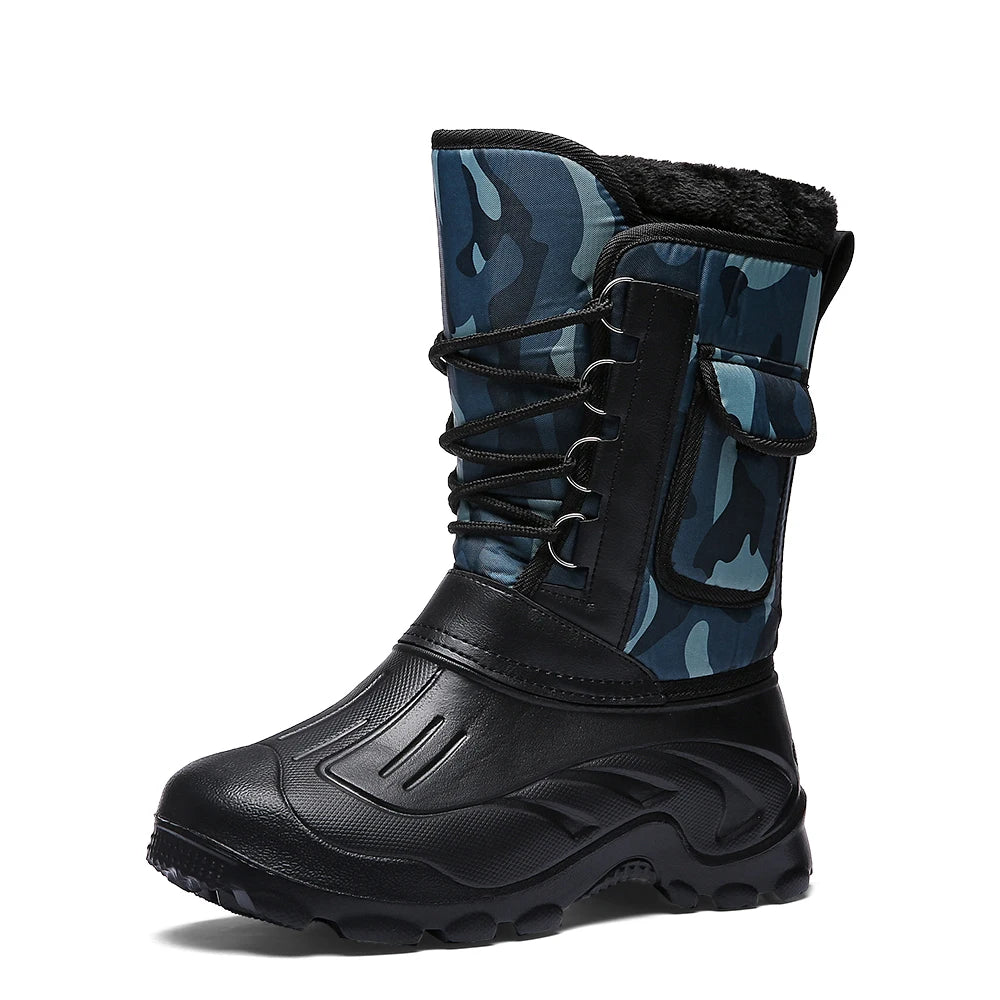 Men Winter Boots Warm Waterproof Sneakers 2025 Outdoor Activities Fishing Snow Work Boots Male Footwear Men Shoes Fishing Boots