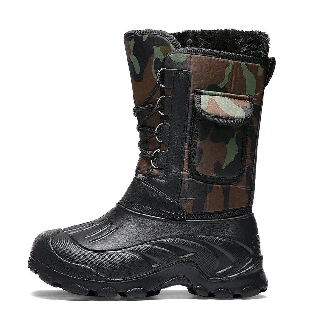 Men Winter Boots Warm Waterproof Sneakers 2025 Outdoor Activities Fishing Snow Work Boots Male Footwear Men Shoes Fishing Boots