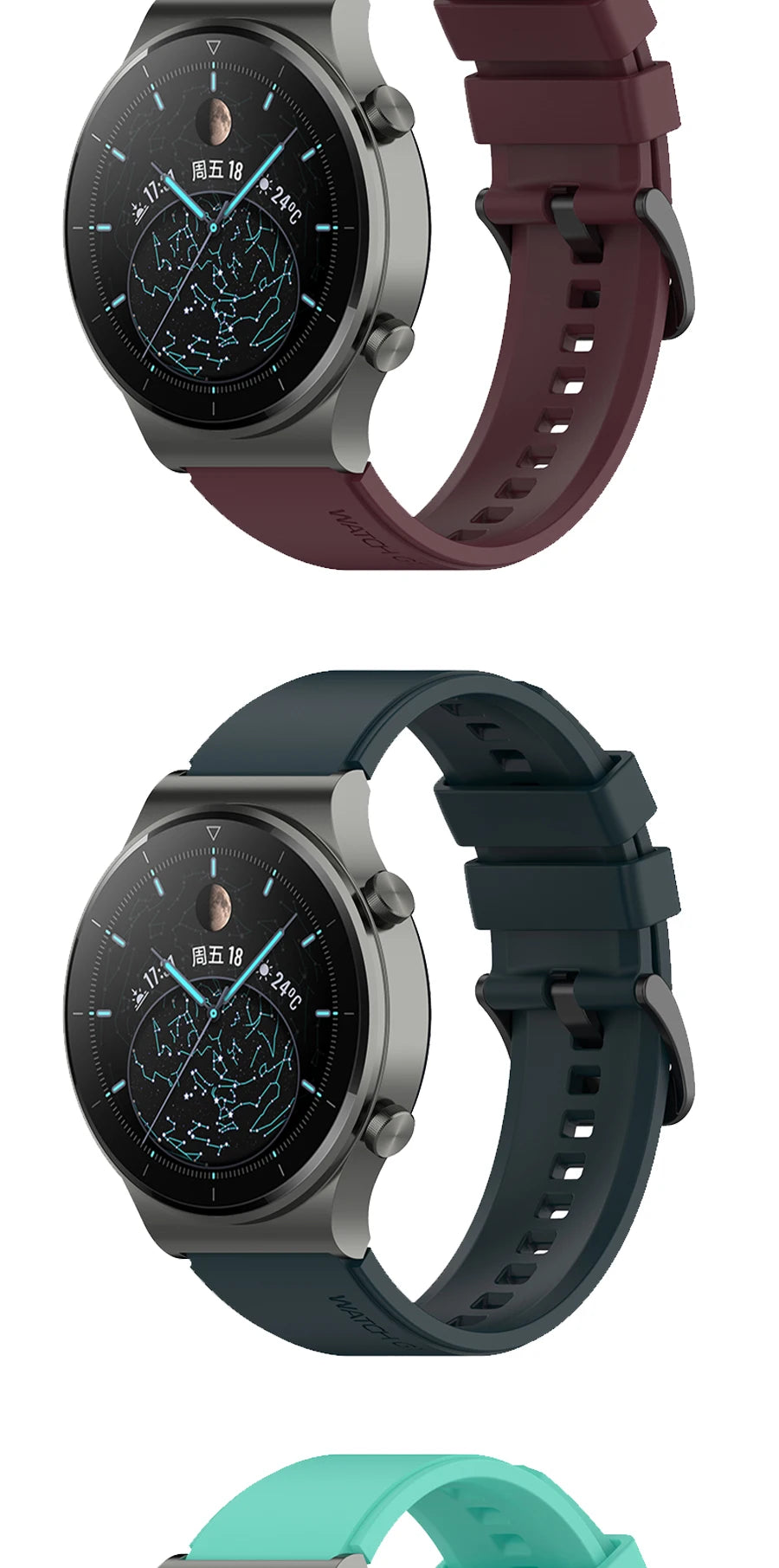 22mm Silicone Strap for Huawei Watch GT 2 Pro GT3 46MM Replaceable Wrist Bracelet Watchbands for Huami Amazfit GTR 3 Pro correa