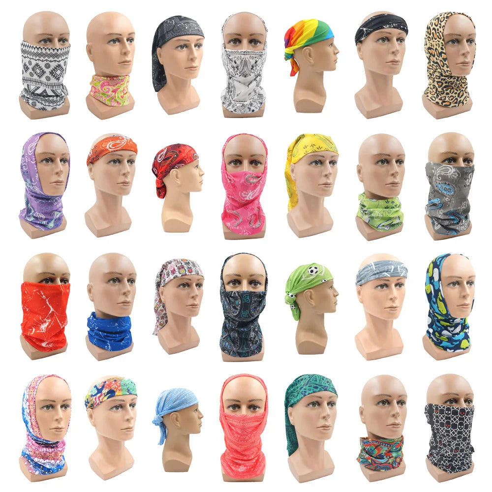 Cycling Face Mask Headwear Halloween Skull Wrap Scarf Warm Washable Headband Breathable Running Bandana Outdoor Sports Equipment