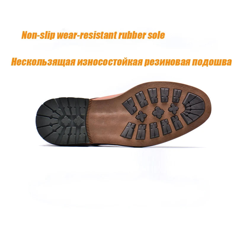 ZFTL NEW men's Basic boots crazy horse skin leather handmade men's lager size Casual shoes men's lace-up Ankle boots 2025 new