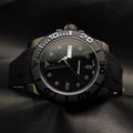 40mm Dress Mechanical Men's Automatic Watch Black PVD Case Sapphire Glass Japan NH36 Movement Rubber Strap