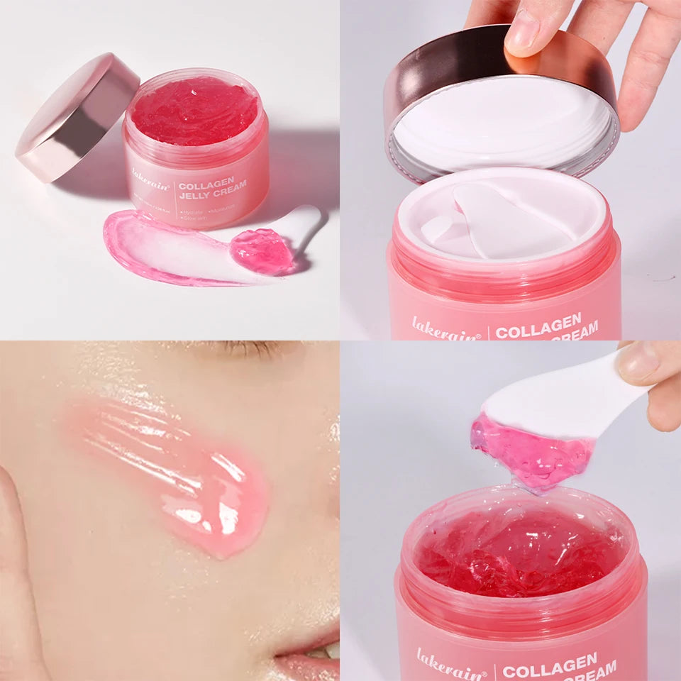 Moisturizing Collagen Jelly Cream Niacinamide Hydrolyzed Collagen Tightening Soothing Anti-Aging Firmness Hydration Skincare