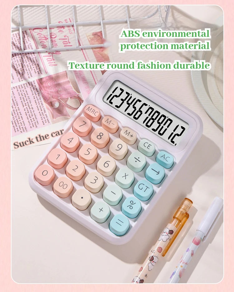 Calculator with Dual Power Supply, 12 Digits, Electronic Calculator, Home, Office, School, Financial, accounting Tools