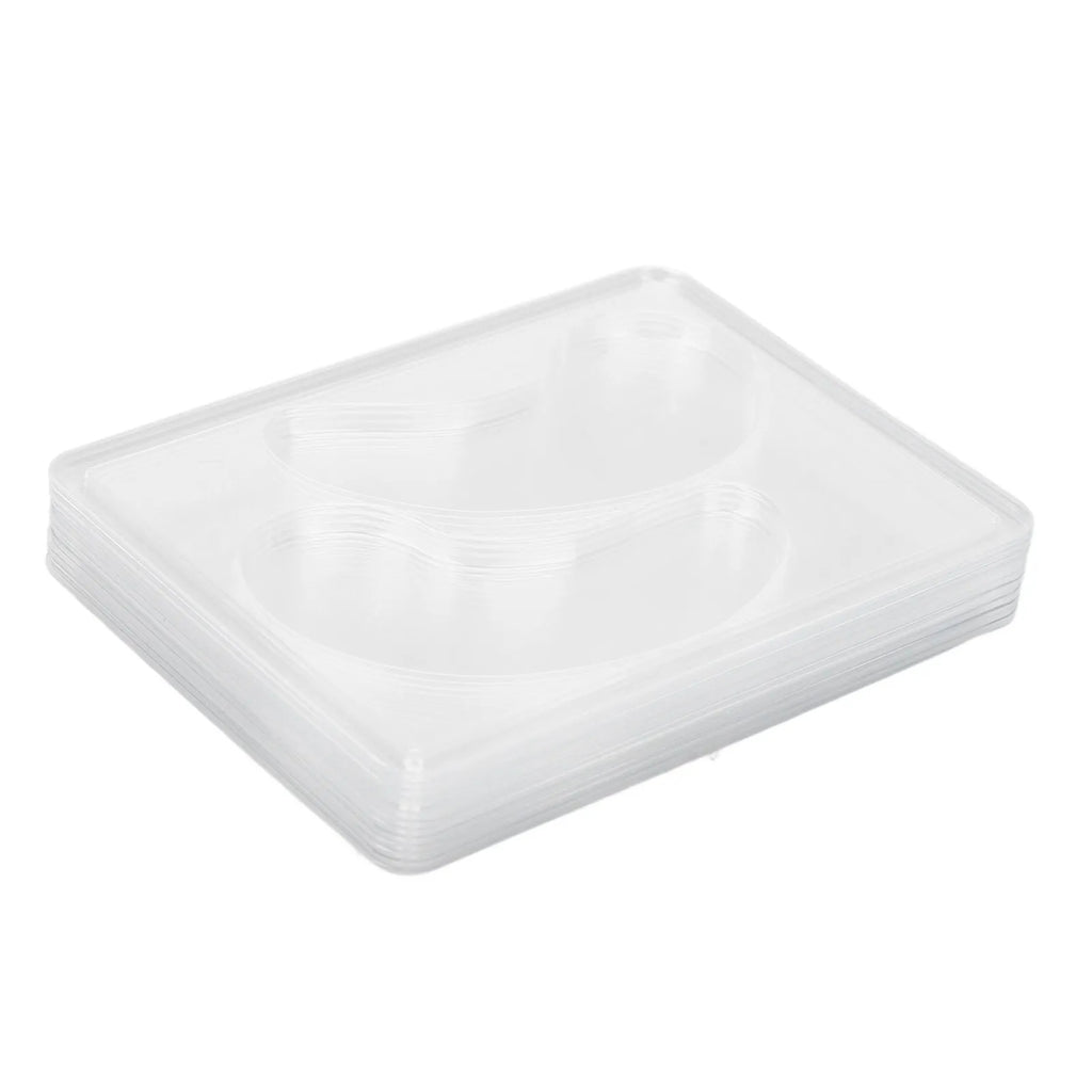 12Pcs Under Eye Patches Molds DIY Healthy Natural Reusable Transparent Eye Mask Patch Tray Plate Face Mask Patch Molds