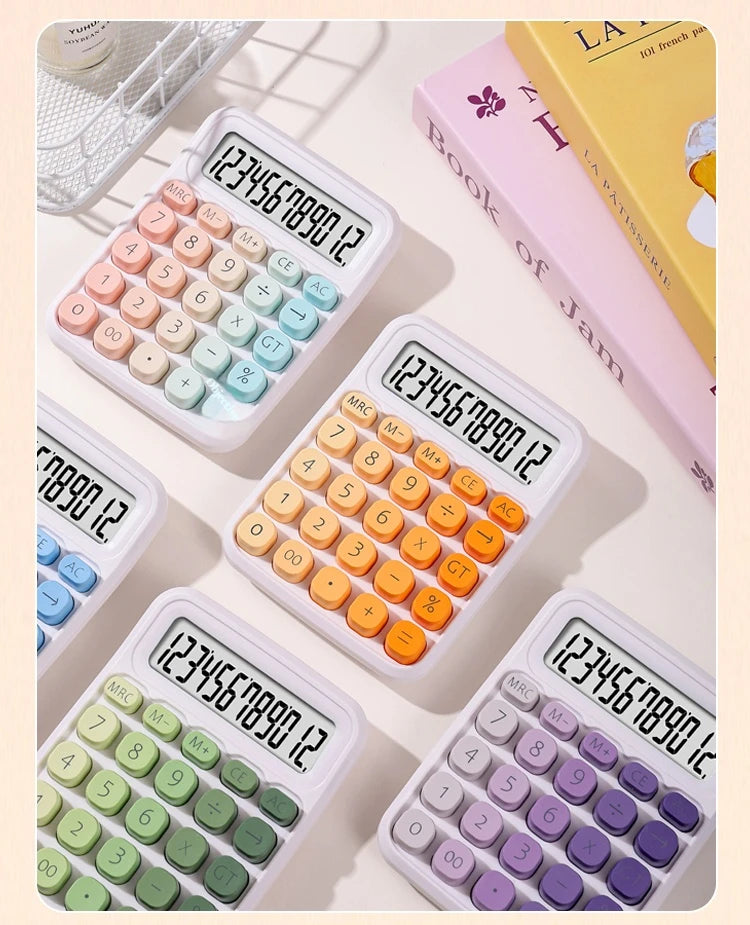 Calculator with Dual Power Supply, 12 Digits, Electronic Calculator, Home, Office, School, Financial, accounting Tools