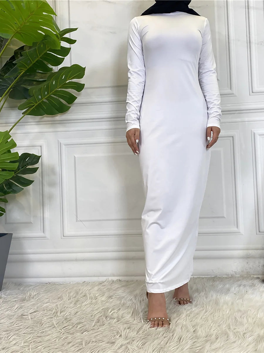 Muslim Middle East new fashion base solid color dress Dubai Turkey Arab elegant popular women's dress