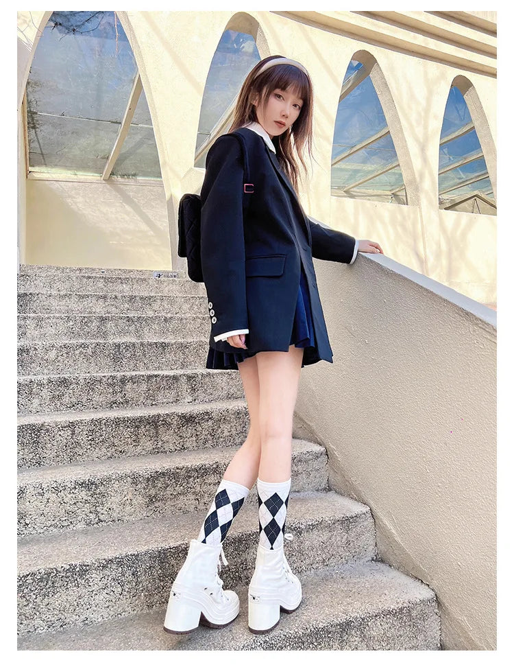 High Top Canvas Shoes Women Thick Platform Sneakers Ladies 7CM Chunk Heels 2024 Designer Street Style Lace-up Casual Shoes Mujer